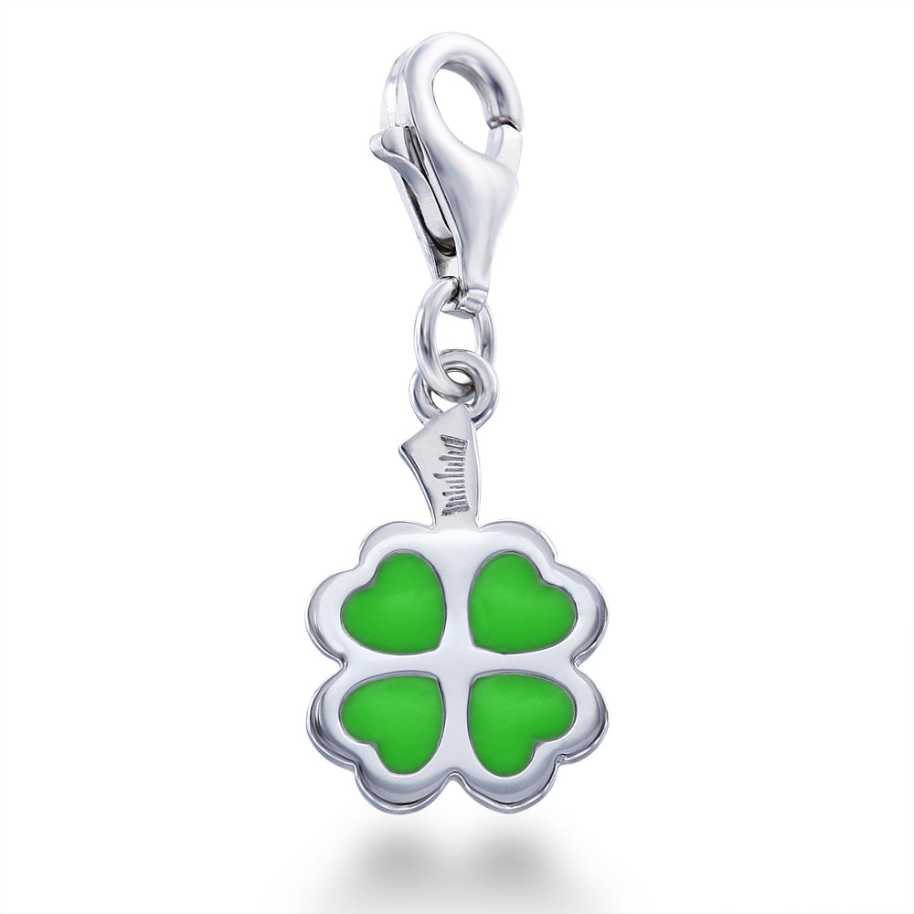 Green Four-Leaf Clover Charm