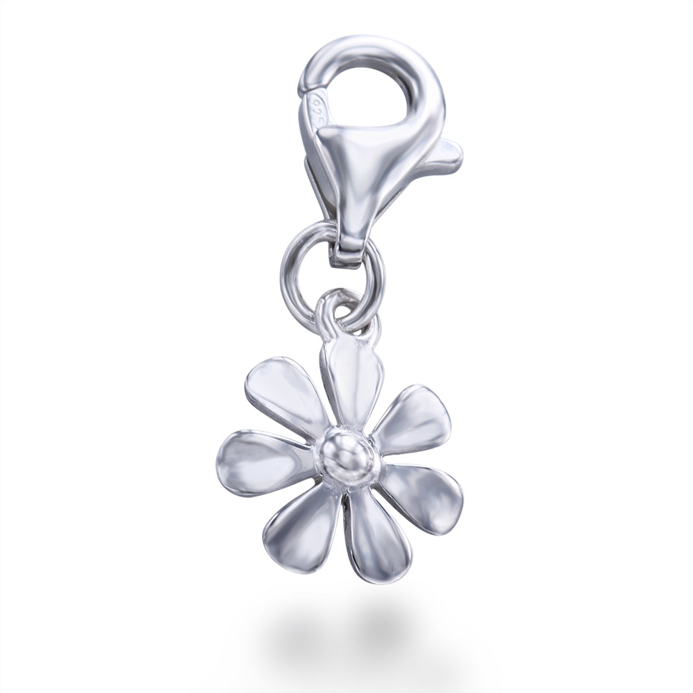 Silver Flower Charm