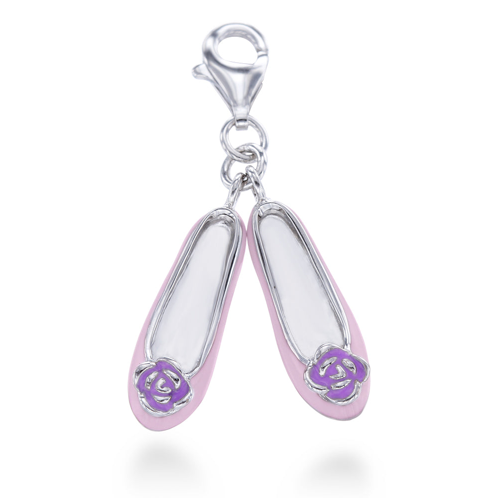 Pink Purple Ballet Flats Charm