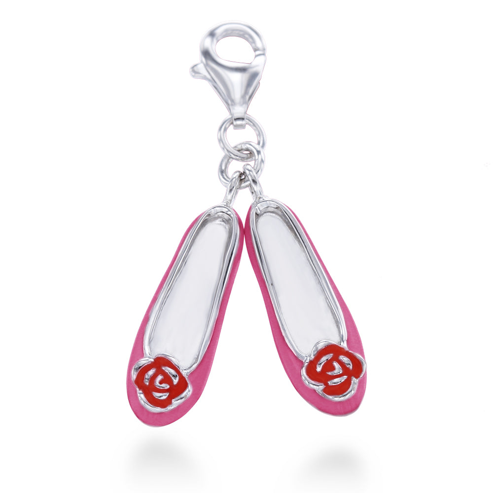 Pink Red Ballet Flats Charm