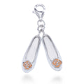 White Orange Ballet Flats Charm