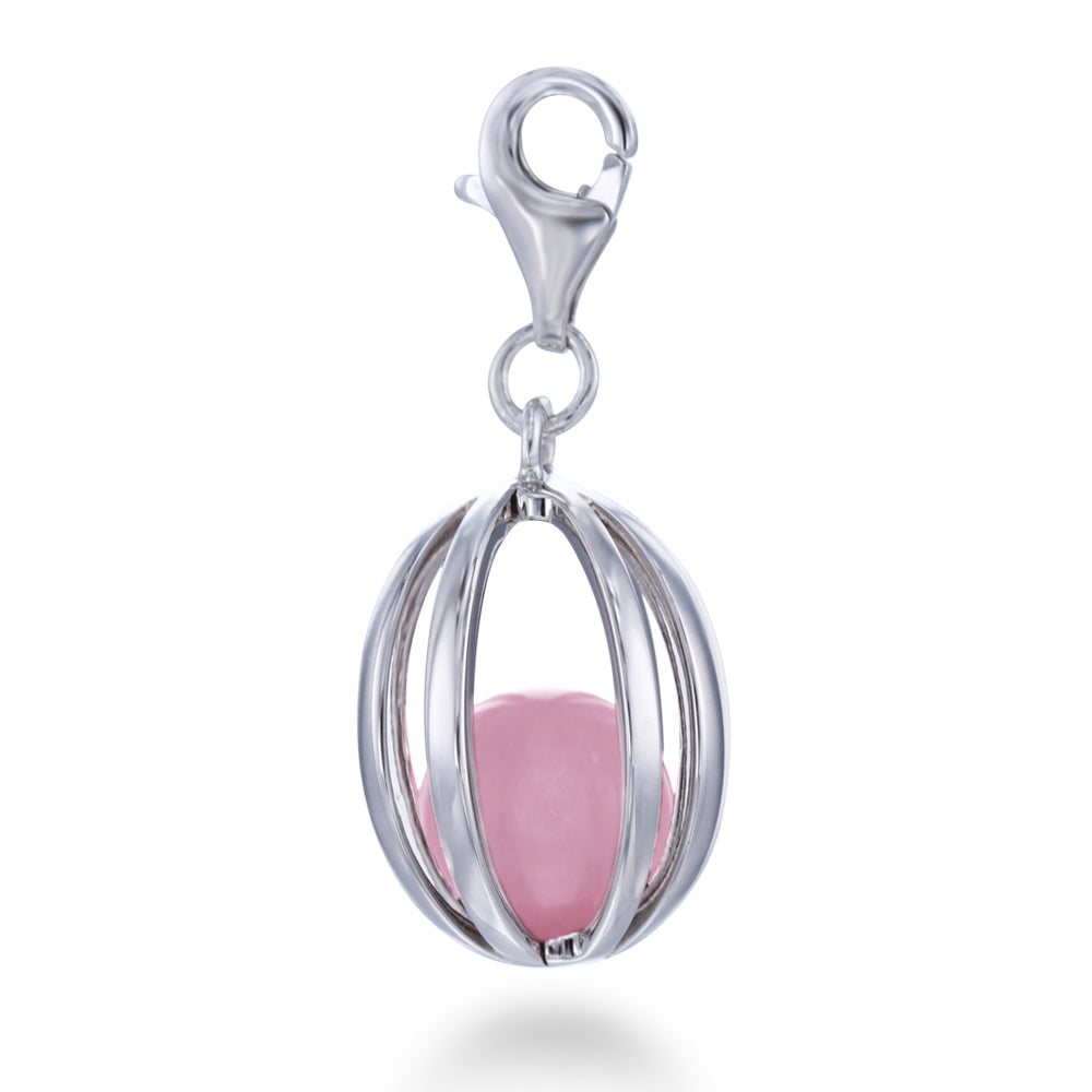 Pink Bead Cage Charm