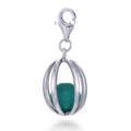 Teal Bead Cage Charm