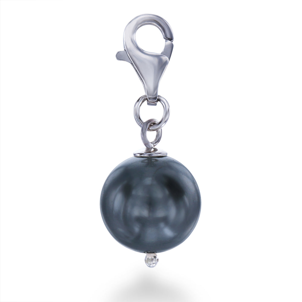 Gray Pearl Bead Charm