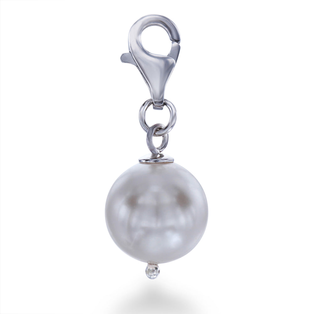 White Pearl Bead Charm