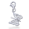 Silver Openwork Butterfly Charm