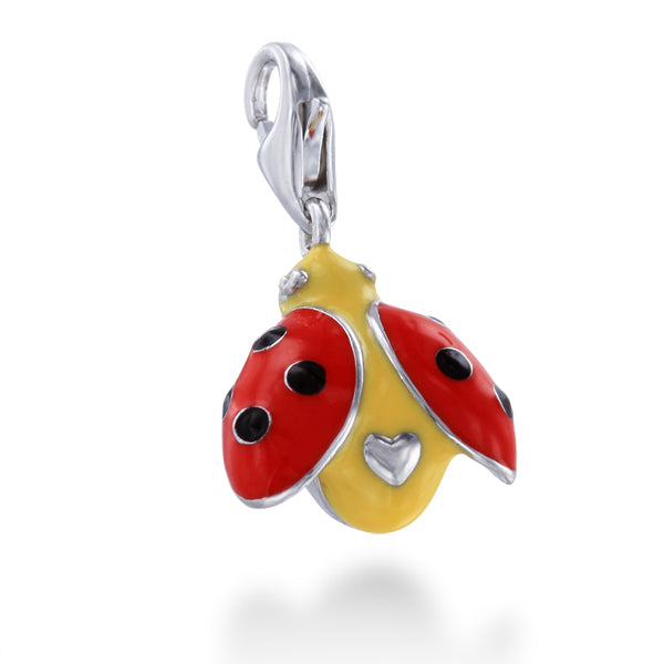 Red Yellow Ladybug Charm