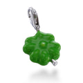 Dark Green Puffed Clover Charm