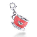 Coral Teacup Saucer Charm
