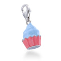 Blue Pink Cupcake Charm