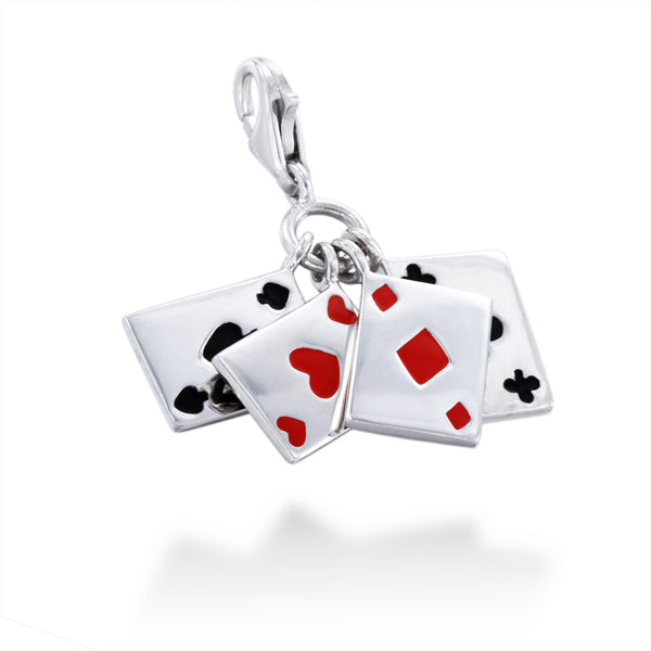 Fanned Playing Cards Charm